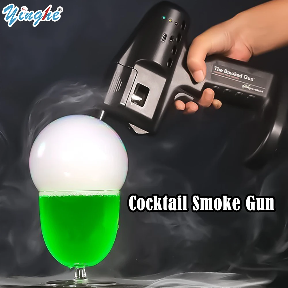 Cocktail Aroma Smoke Bubble Gun Vapour Blaster Cocktail Bubble Smoke Gun Contains 5-Flavour Aroma Oil and Bubbles