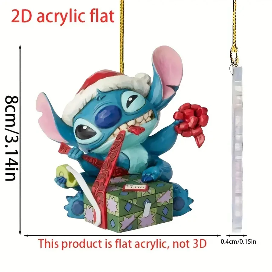 Christmas Ornament 1pc Stitch Holiday Hanging Classic Style Acrylic Christmas Tree Decoration