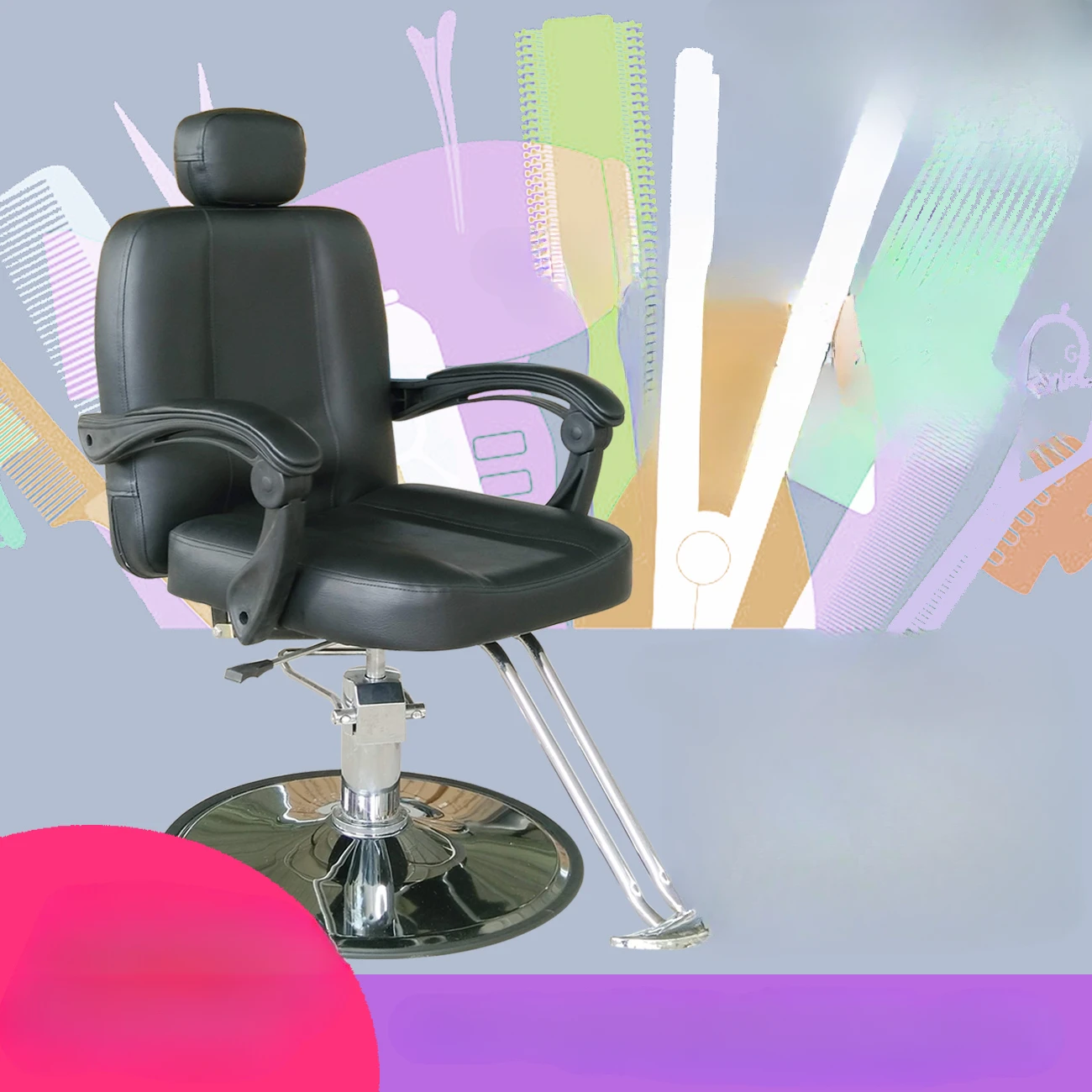 Professional Makeup Barber Chair Salon Vanity High End Luxury Pedicure Chair Tattoo Retro Swivel Chaise Salon Furniture XR50LY