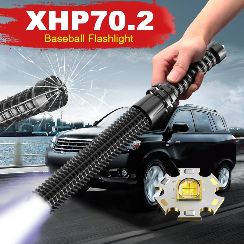 Powerful Tactical Flashlight Selfdefense Baseball Bat