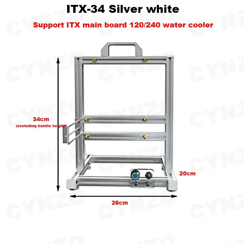 Alumínio Gamer Gabinete Rack Open pc Case Frame Faça Você Mesmo Water Cooler Computador Desktop Torre Criativa Gaming Model Eatx Atx Itx Matx Gaming - Imagem 4