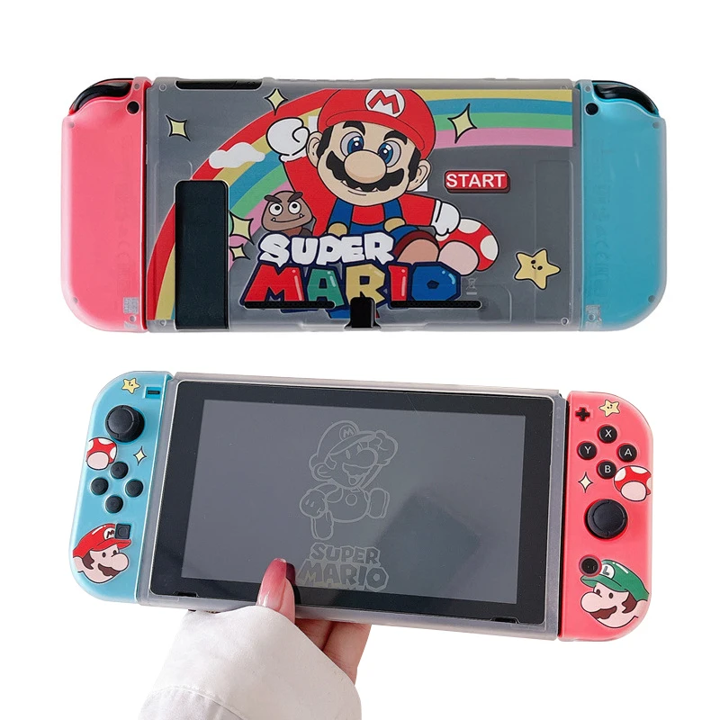 Custodia Protettiva In Tpu Super Mario Per Nintendo Switch Ns Oled Cartoon Anime Joy-Con Controller Protezione Shell Cover Gifts