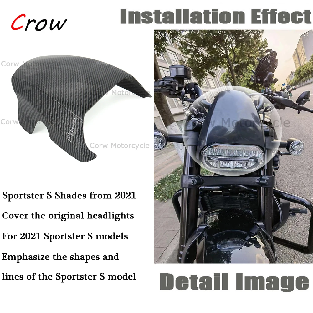 

Motorcycle Gloss Black Headlight Fairing Cover Headlamp FOR Sportster S 1250 RH1250 RH 1250 2021 2022