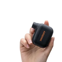Compact Cordless Electric Bike Pump with Fast Charging and Universal Valve Compatibility (Black)