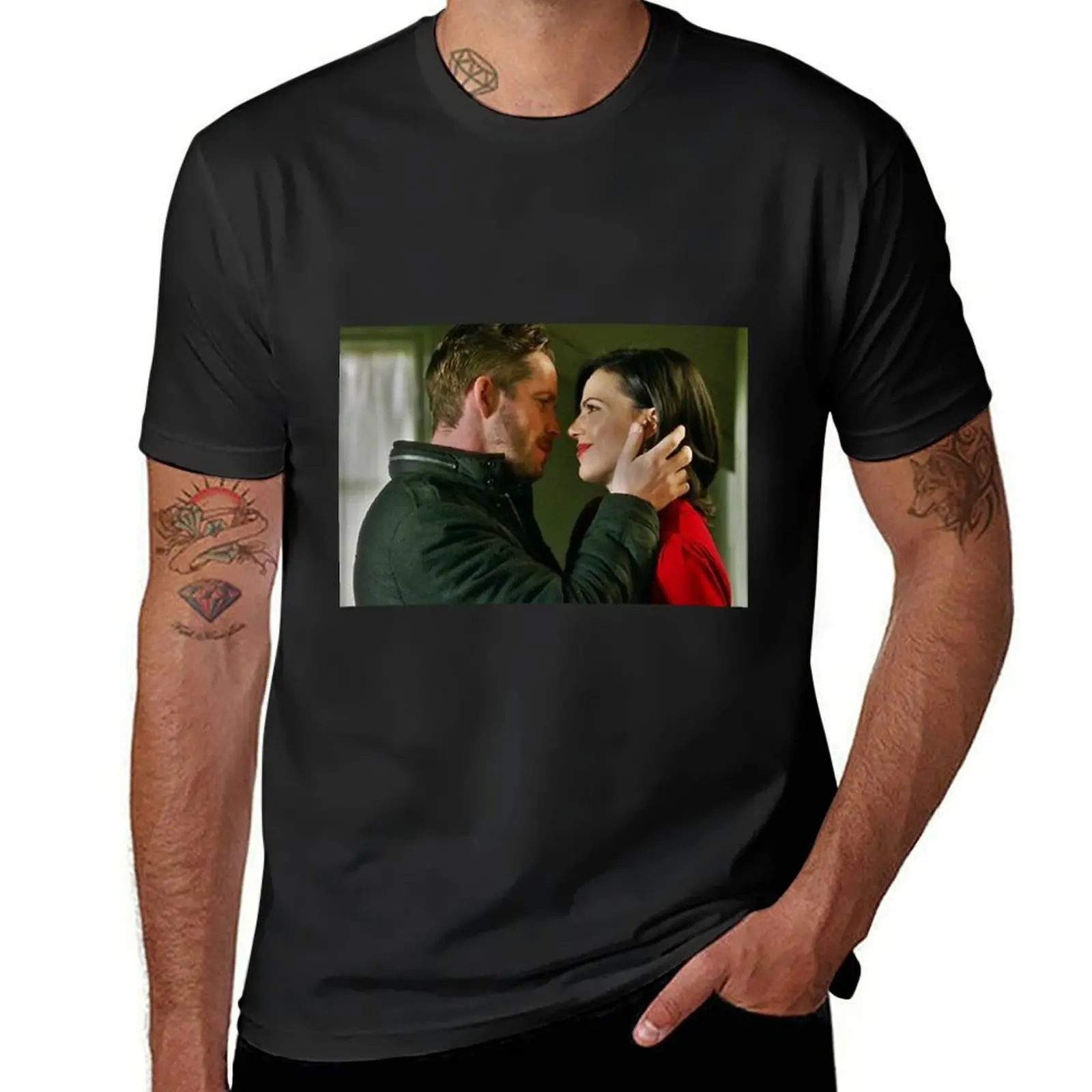 Фото Футболка OUTLAW QUEEN, заготовки, кавайная одежда, топы, летняя одежда, футболки для мужчин с графическим рисунком №1