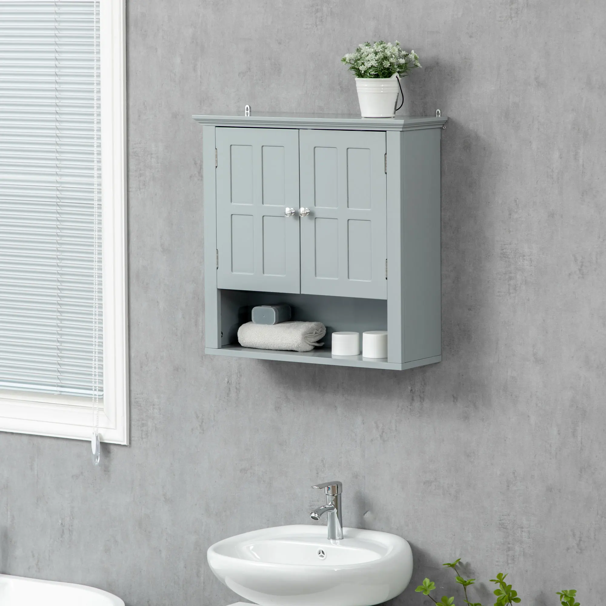 Mueble Para Debajo Del Lavabo Baño De Mdf Homcom 60x30x60 Cm