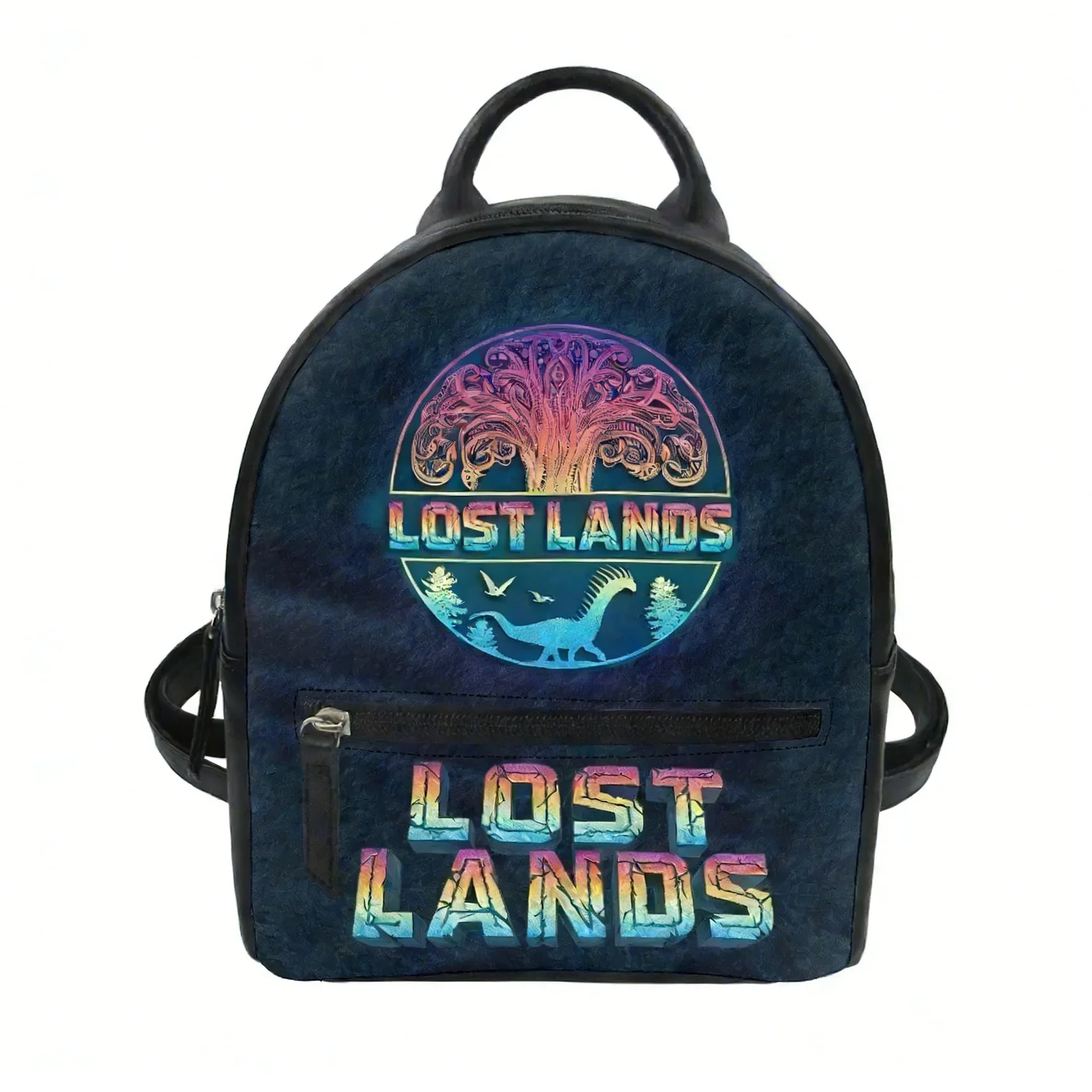 Lost Lands Music Festival 맞춤형 배낭 지갑 여성 카터 학교 가방 더블 숄더백 미니 데이팩 가죽 여행 가방