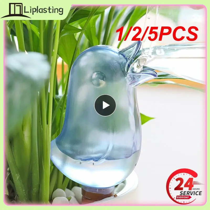 

1/2/5PCS Automatic Flower Watering Device Plant Waterer Self Watering Globes Bird Shape Hand Blown Colorful Plastic Aqua Bulbs