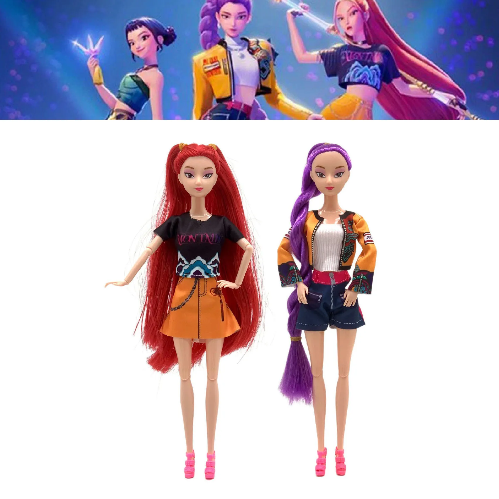 Set De 6 Figurines K-POP DE-MON HUNTERS En Vinyle - Hauteur ~10 Cm - Collection Anime - Cadeau Pour Fans - 6