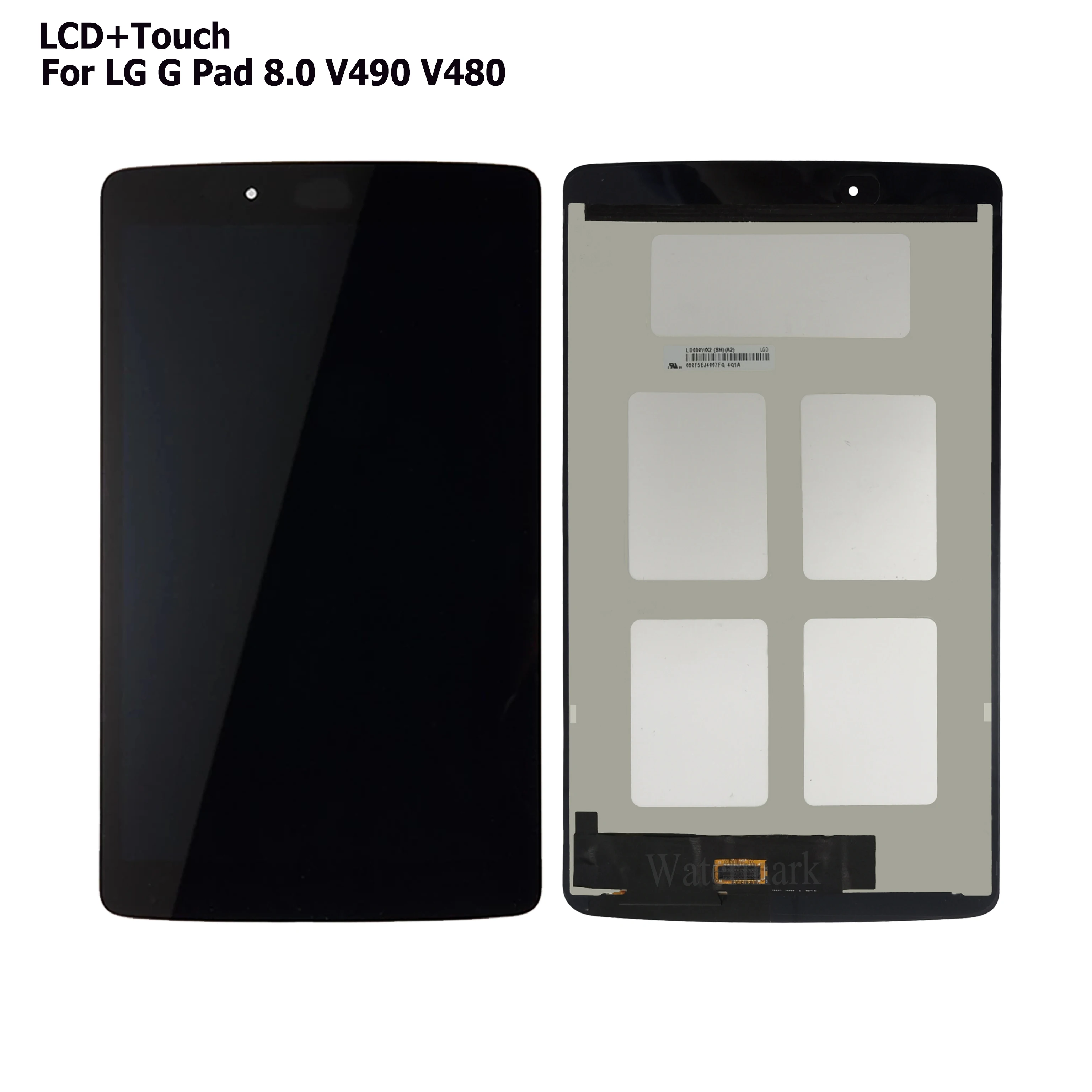 신제품 8 인치 LG G 패드 V480 V490 LCD 디스플레이 터치스크린 패널 디지타이저 어셈블리, 100% 테스트 완료, LG V480 LCD No, 프레임 포함