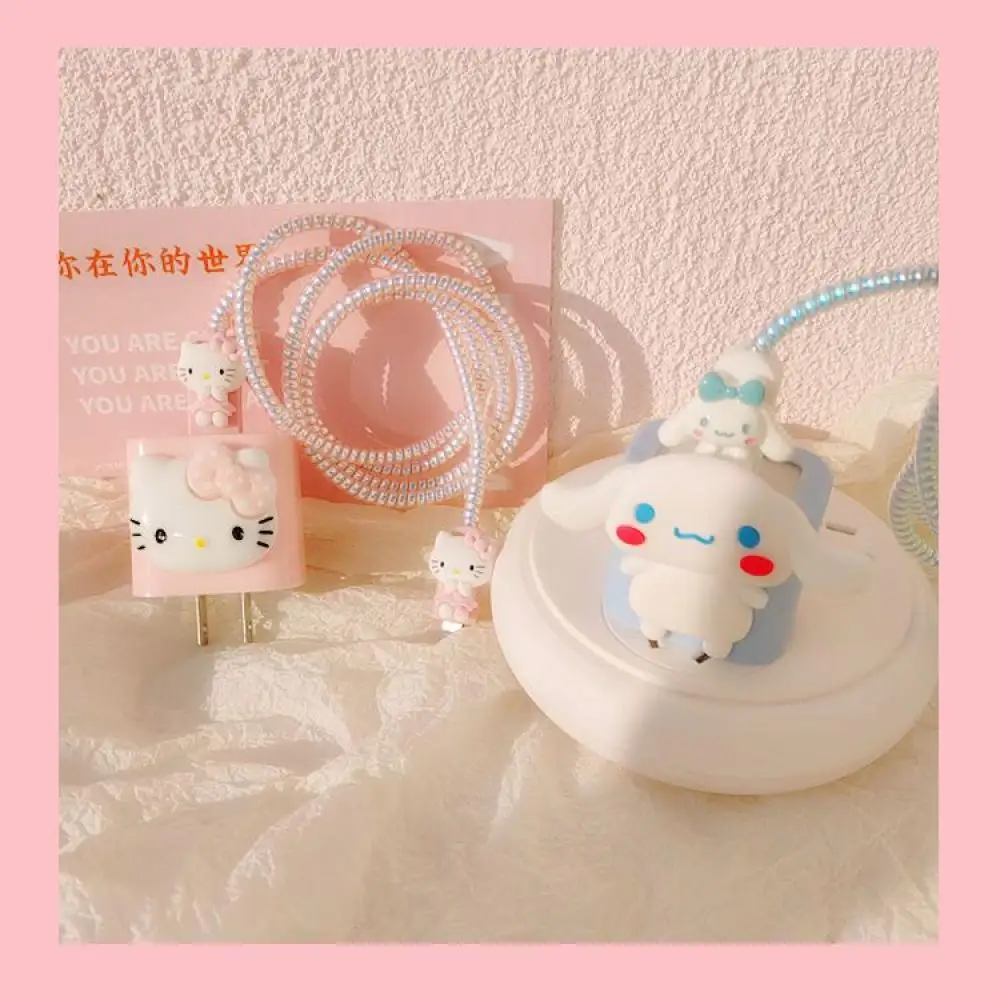 

Sanrioed Kawaii Data Cable Protective Sleeve Cartoon Cute My Melody Iphone 13 12 Charger Cinnamoroll Cases Phone Line Anti Break