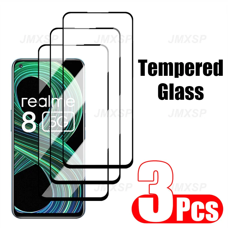 

3 шт. Защитное стекло для Realme 9 8 7 Pro 9i 8i 8S 7i Global, закаленное стекло для Realme 6 5 Pro 6i 5i 6S, Защитное стекло для экрана