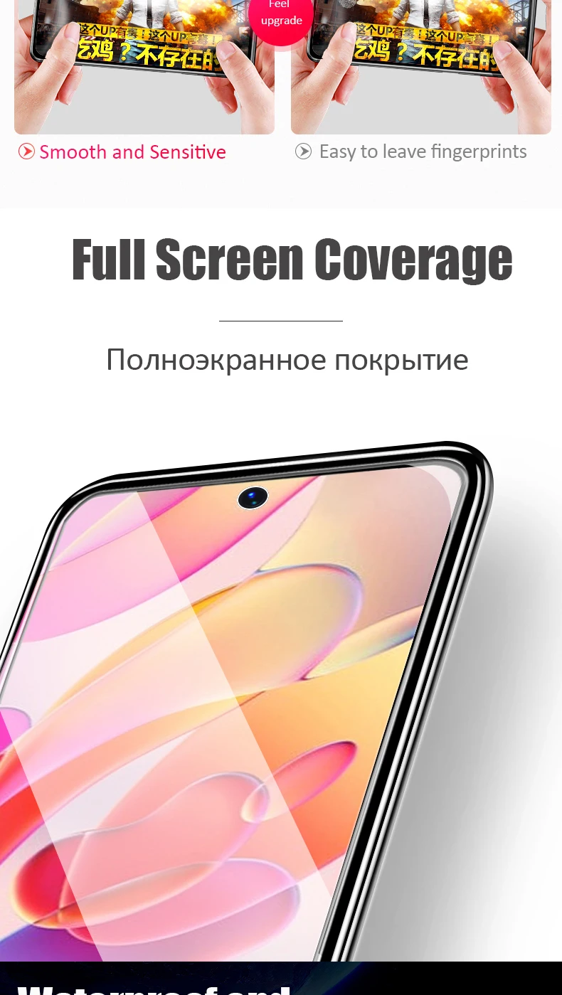 5Pcs HD Gehärtetem Glas Für Xiaomi Redmi 13C 12C 10C 10A 9A 9C Screen Protector Für Redmi Hinweis 9 10 11 12 13 Pro 11S 10S 9S Glas – Detail 3