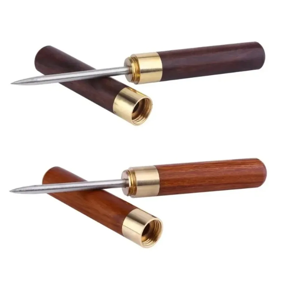 Ice pick stainless steel with wooden handle and sheath kitchen tool