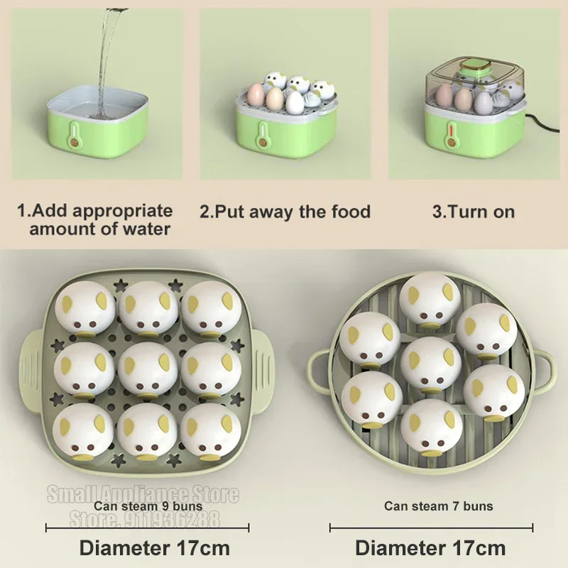 Vegetable Steamer Rice Cooker- Big Capacity Electric Steam Appliance with Timer for Healthy Fish, Eggs, Vegetables, Rice