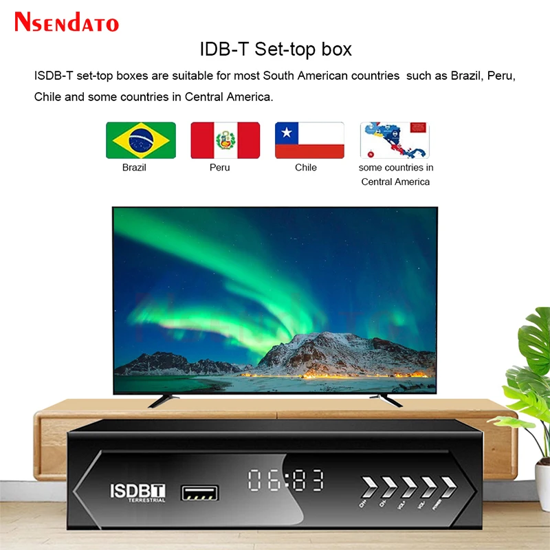 1080P H.264 ISDB-T TV Receiver Box For Chile Brazil Peru South America For ISDBT HD Terrestrial Digital TV Tuner Stick