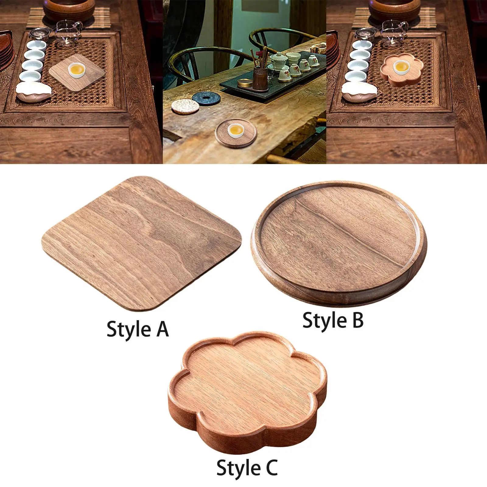 Bamboo Serving Tray,Serving Platter,Platter Organizer,Cake Tray,Breakfast Dinner Tray,Food Storage Platter for Drinks Snack