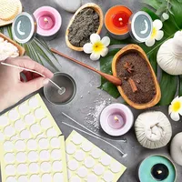 240PCS Candle Wick Stickers Heat Resistance Double-Sided Stickers with The Little ‘‘Tail’’ Adhere Steady in Hot Wax Wick Sticker 4