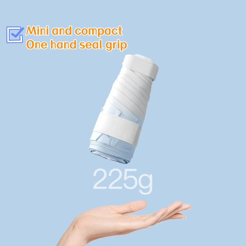 Mini Sun Umbrella New Gradient Color Black Glue Sunscreen Portable Pocket Dual Use Ultra Light Cooling Parasol
