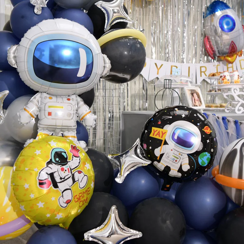

3D Astronaut Foil Balloon Rocket Balloons Space Ballons For Boy Kids Astronauta Universe Series Outer Space Birthday Party Decor