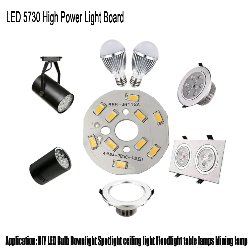 LED PCB Light Board SMD5730 Chips Aluminum Lamp Plate For DIY Light Bulb Ceiling Source Round Lamp Plate Accessories