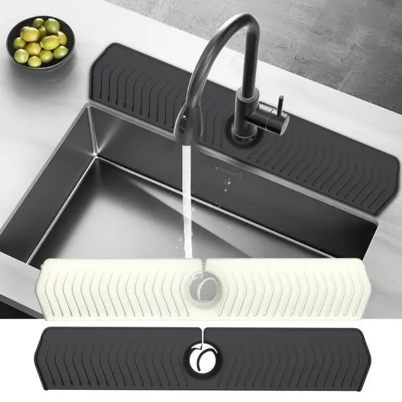 

Faucet Handle Drip Catcher Tray Faucet Water Catcher Mat Fast Drainage Sink Splash Guard For Bathroom Sink Counter