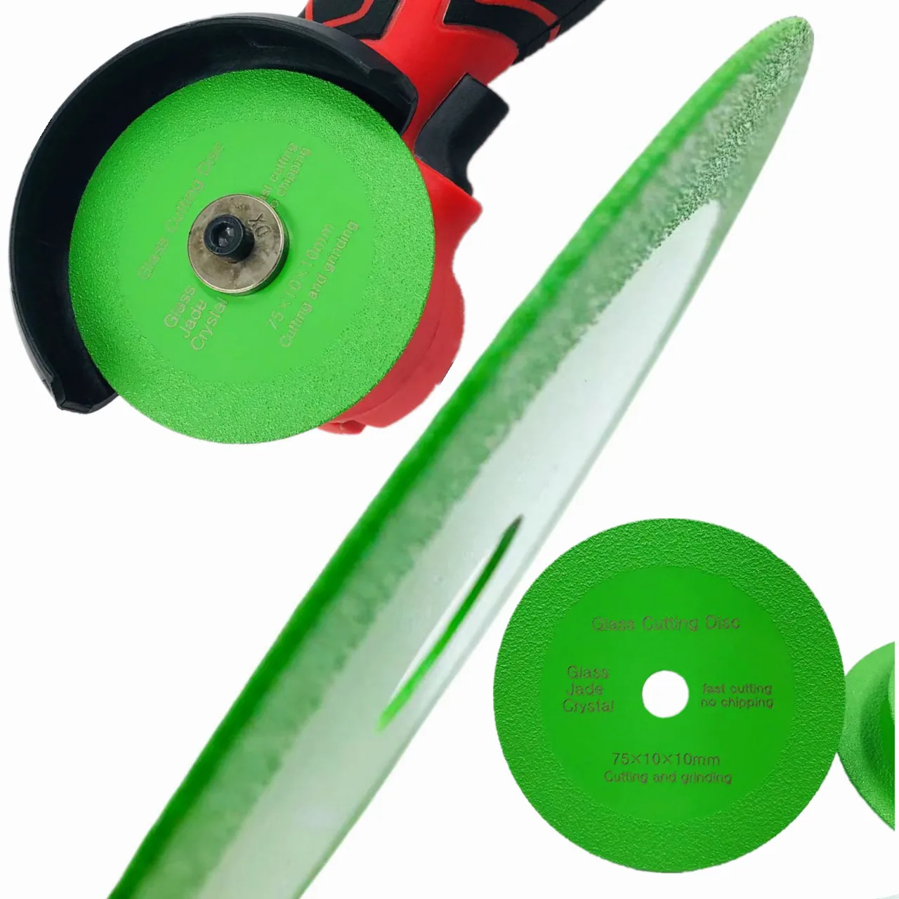 Glass Cutting Disc 75mm Ultra-thin Saw Blade Diamond Jade Wine Bottle Ceramic Polish Angle Grinder Machine