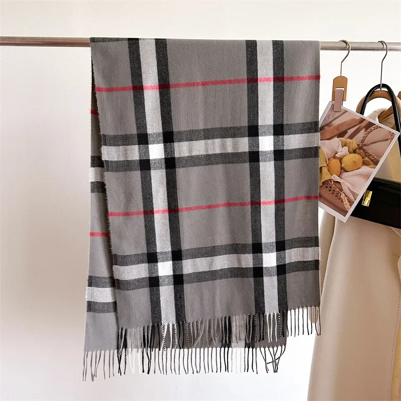 Autumn Winter Cashmere Imitation Scarf Men Women Warm Shawl Neckerchief Scarves Accessories Bufanda Tassel silk scarf baby scarf wool scarf