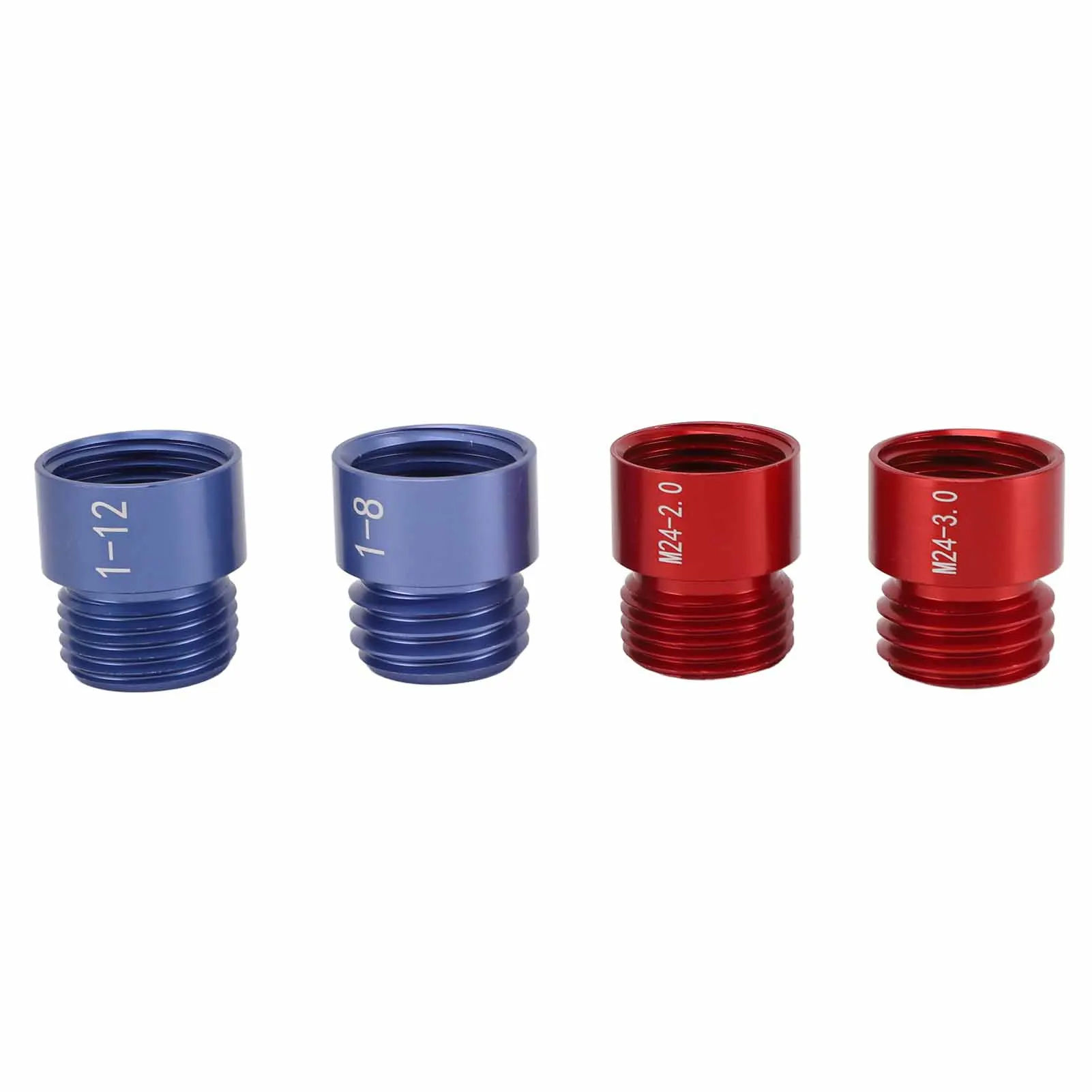 Nut and Bolt Thread Checker Red Blue Nut and Bolt Size Gauge Inch Identifier Gauge Set 44pcs