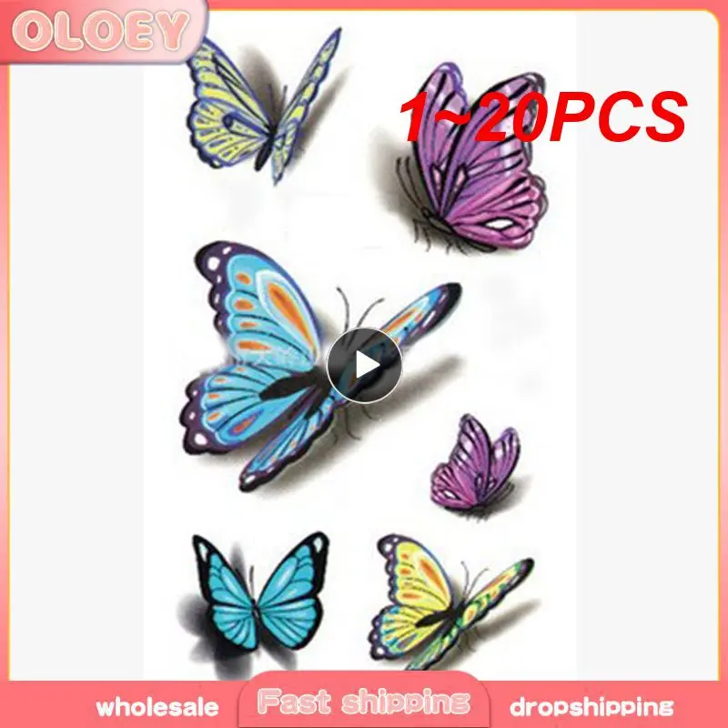 

1~20PCS Hot Sale Wrist Tattoo Stickers Temporary Body Art Waterproof Small Owl Butterfly Birds Fly Tattoo Pattern Tattoos