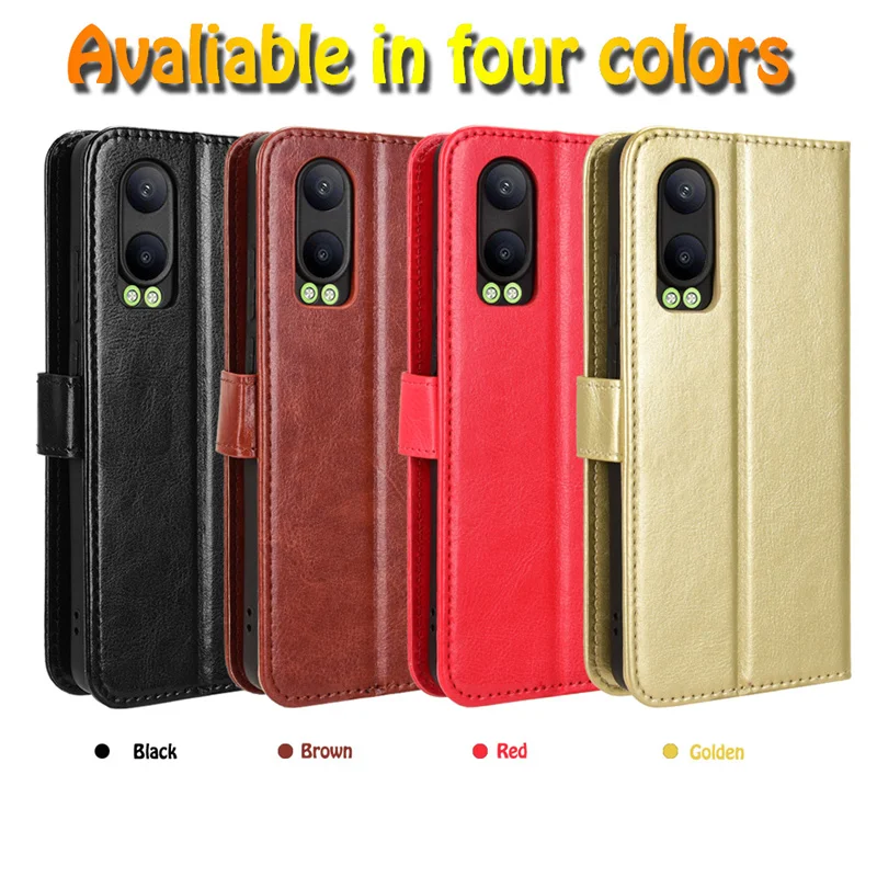 Leather Flip Wallet Case with Card Slots and Stand - Protective Cover