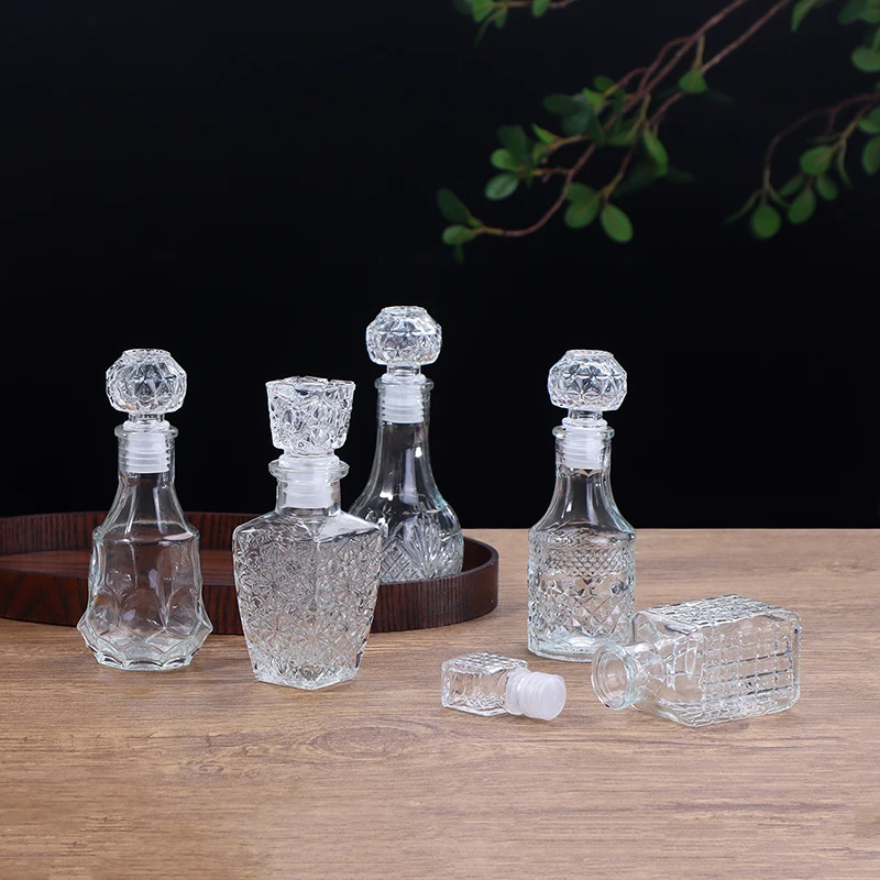 Description Picture 6 of item1Pc 100/150ml Transparent Glass Cup Whiskey Decanter Party Barware Whiskey Glass Bottle For Liquor Bourbon Barware