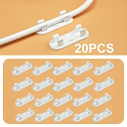 Pack of 20 Adjustable Self - Adhesive Cable Clips for Easy Wire Organization (20PCS)
