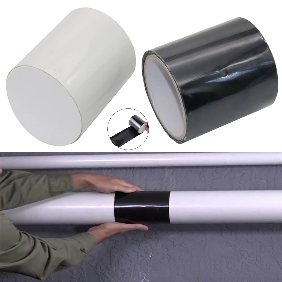

Waterproof Self-Adhesive Tape Garden Super Glue Leakage Hose Water Bonding Pipe Adhesive Quick Repairing Quickly Stop Leak 1/5M