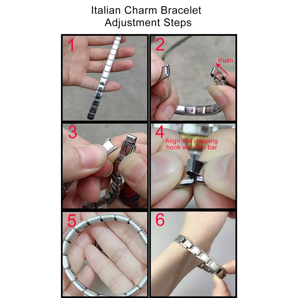 GEMOSA 50 Stück Großhandel 9mm Edelstahl Italienische Charms Buntes Basis-Armband für Damen und Herren Dropshipping DIY Geschenkherstellung – Detail 7