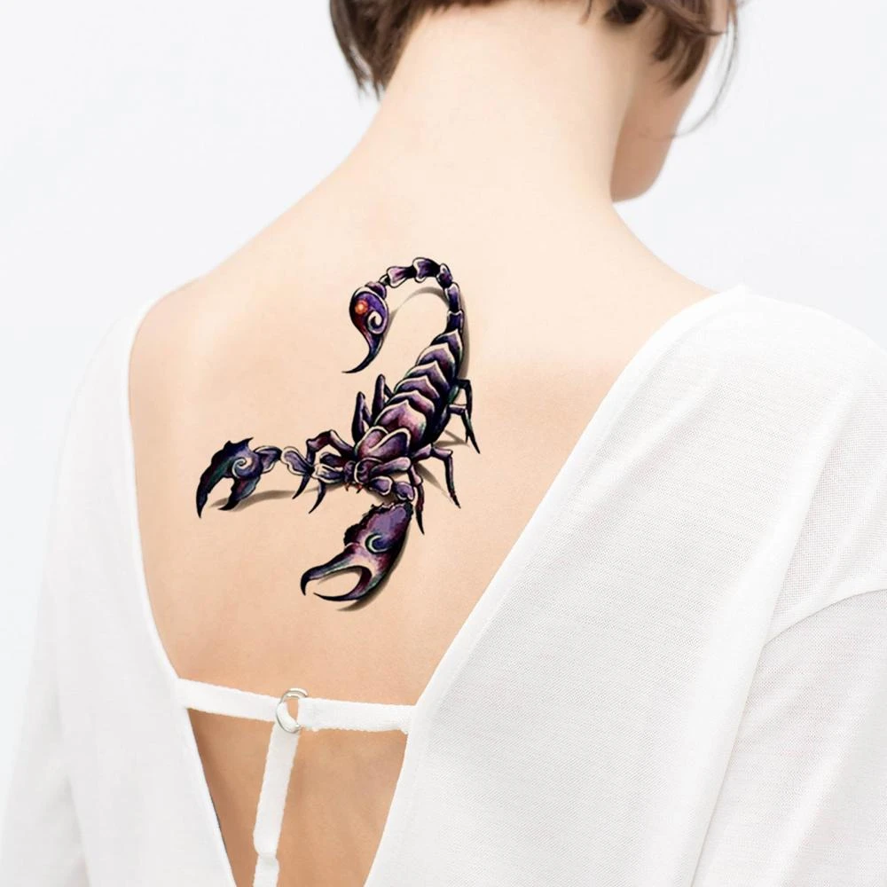 Tatouage Signe Astrologique Scorpion Homme Autocollant de tatouage temporaire pour hommes, Cool, drôle, 3D, roi  Scorpion, étanche | AliExpress