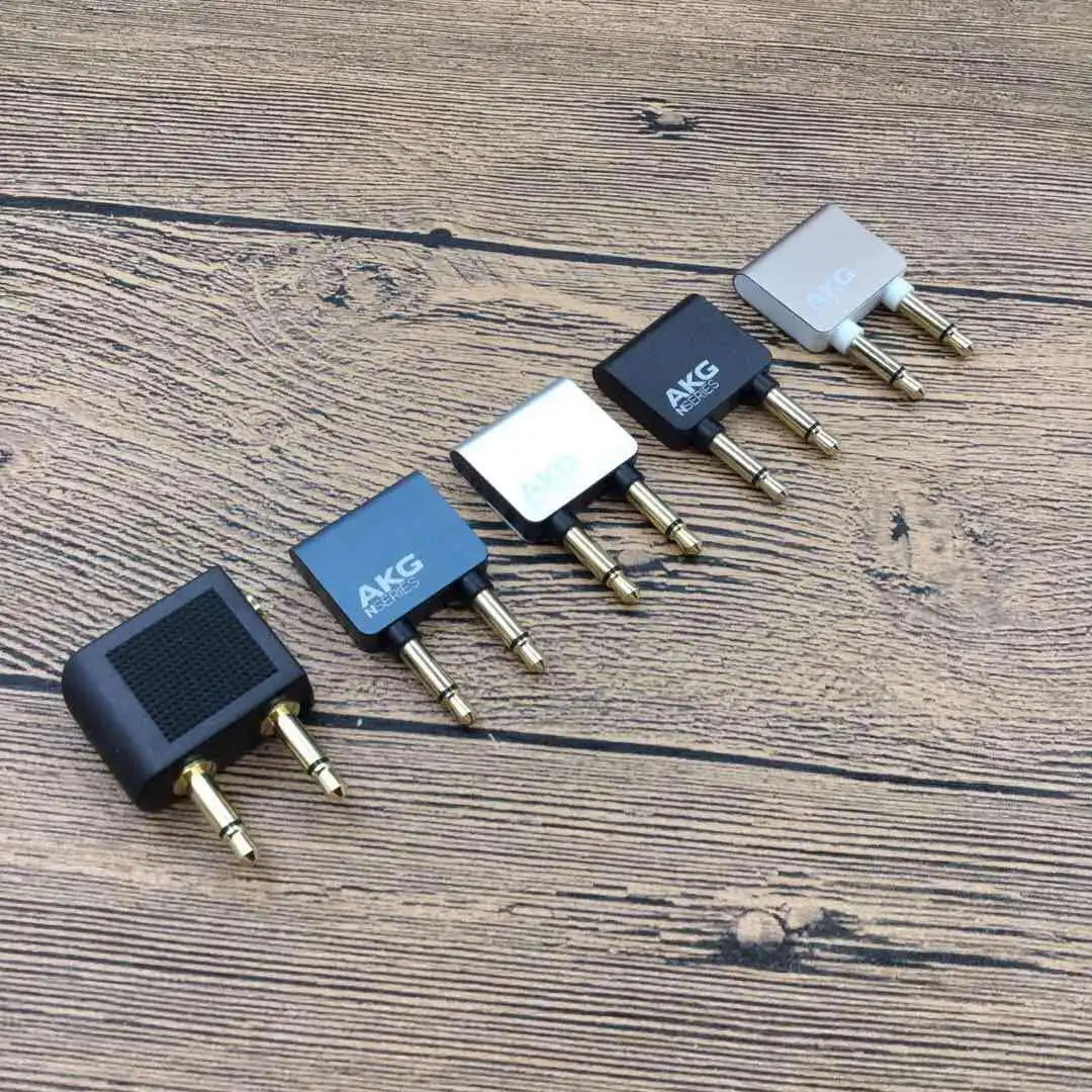 Hifi Ouro Nickel Plated Air Plane 3.5 mm Avião Airline Headphone Mono Audio Converter Viagem Jack Plug Splitter Adapter - Imagem 5
