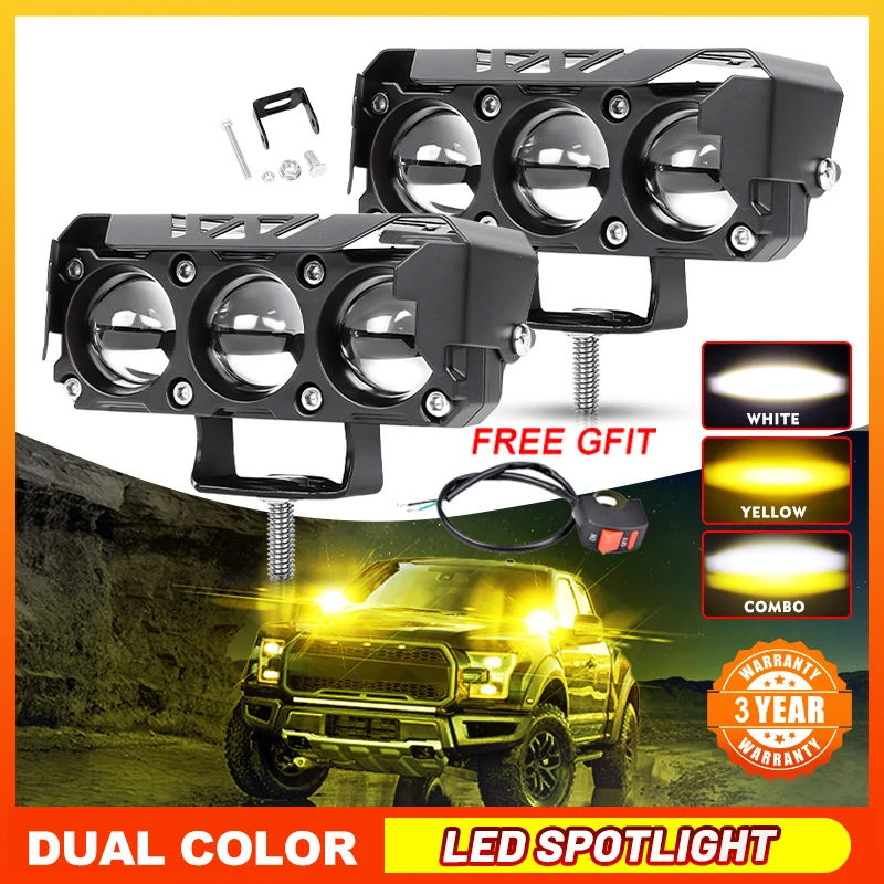 UpgradeBrighterSpotlightLampforMotorcycleLedfoglight3000K 