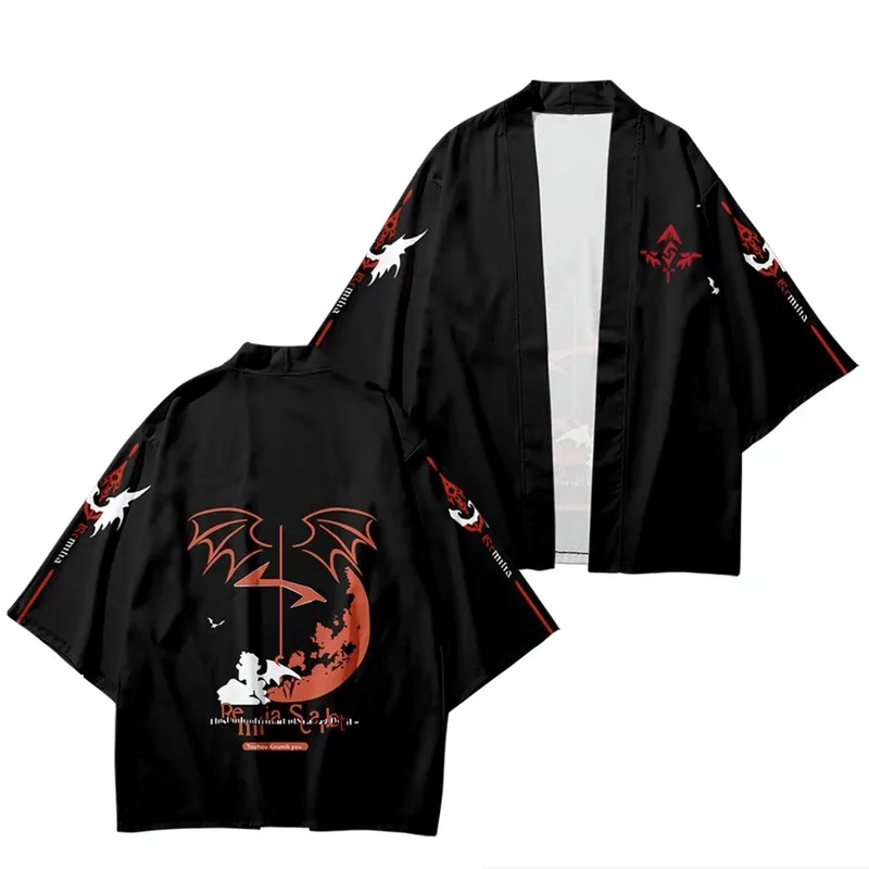 TouHou Project Anime Print Traditional Kimono Men Women Cosplay Cardigan Yukata Shirt Japanese Samurai Haori Large Size
