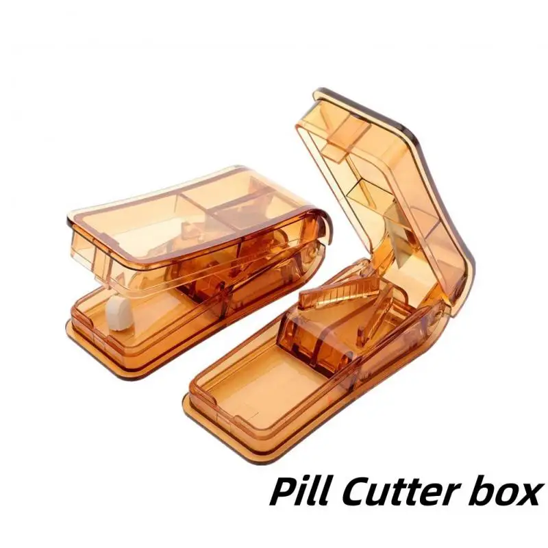 

Portable Medicine Box, Pill Cutter, Travel Medicine Box, Home Health Storage Box, 2 in 1