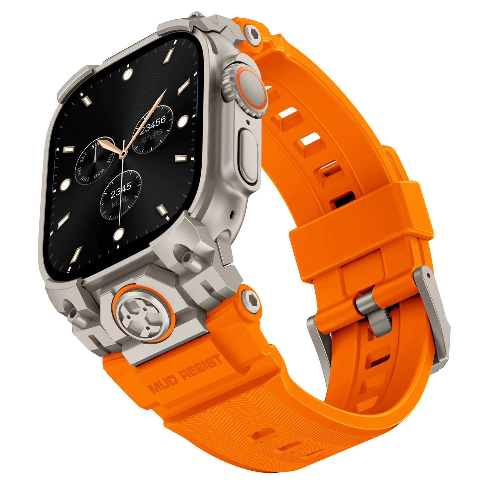 Deluxe Silicone Loop Bracelet with Metal Connector