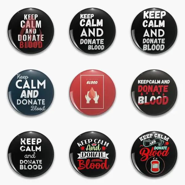 Надпись Keep Calm And Donate мягкая пуговица в виде крови персонализируемая женская