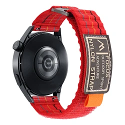 Durable Nylon Watch Band Replacement Strap - Universal Fit - 22mm Width (Red)