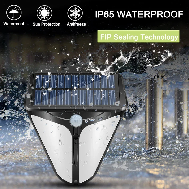 Solar Powered Waterproof LED Motion Sensor Wall Lamp