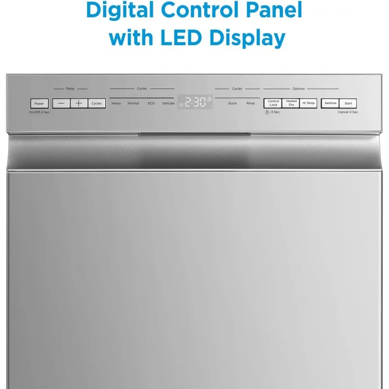  Midea MDF18A1AWW Lavavajillas integrado con 8 ajustes de lugar,  6 programas de lavado, bañera de acero inoxidable, secado con calefacción,  Energy Star, blanco : Todo lo demás