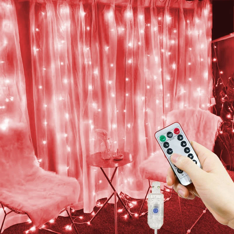 thumbnail image 1 of Guirnalda de luces navideñas de Año Nuevo con control remoto y 8 modos, decoración navideña para el hogar, adornos navideños, regalos de Navidad, 1 of 5