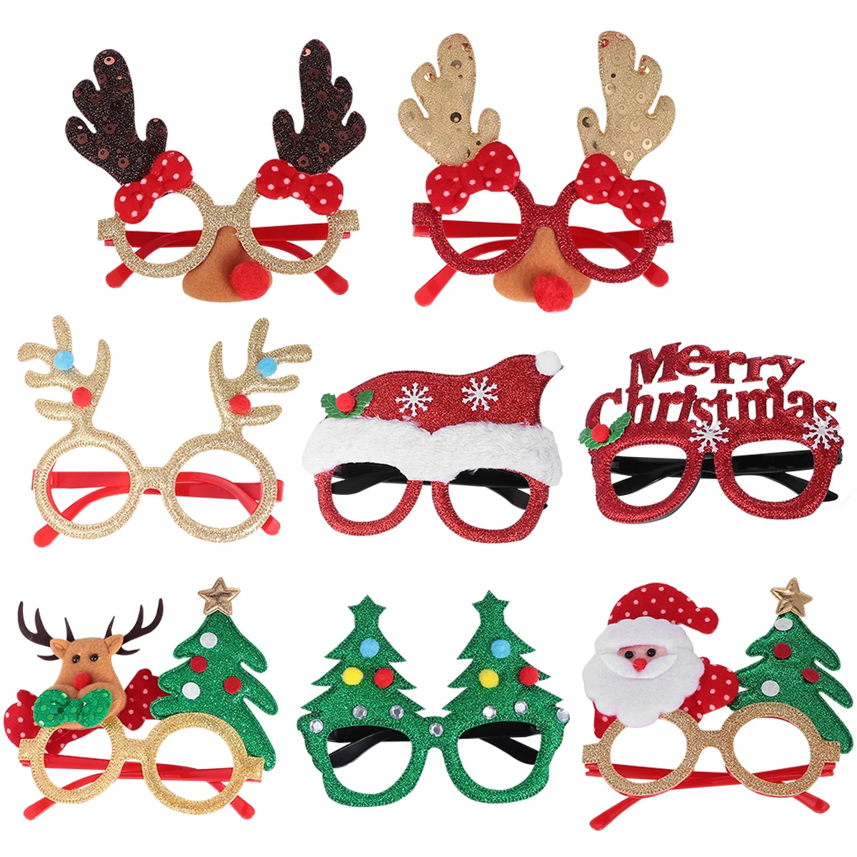 

Christmas Children's Glasses Frame Decorations Exquisite Adornment Eyeglasses Props Party Holder Novelty