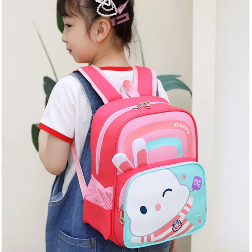Schoolbag for Girls 7 to 8 Years Waterproof Large Capacity Layered Storage Animal Print Backpack for Boys Travel Free Shipping