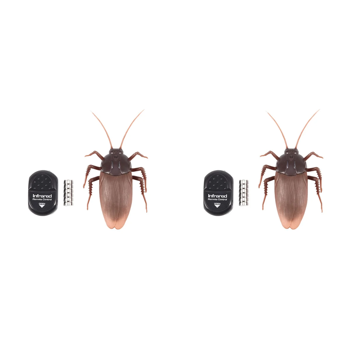 BAAU 2X Top Infrared Remote Control Mock Fake Ants/ Cockroaches /Spiders RC Toy for Kids,Dark Brown