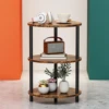 Table for Small Spaces, Rustic Wood and Metal Couch End Table, Nightstand for Bedroom or End Table Living Room, Easy to Assemble 1